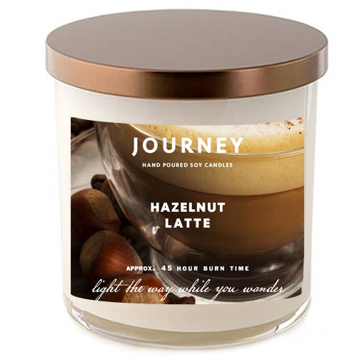 Hazelnut Latte Journey Soy Wax Candle for wholesale by Journey Candle