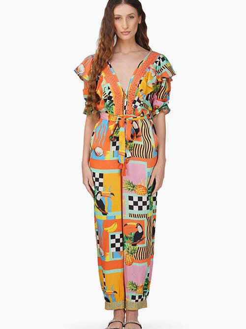 Ensemble de 6 combinaisons en dentelle imprimée Barbara (S, M, L) pour la vente par America & Beyond