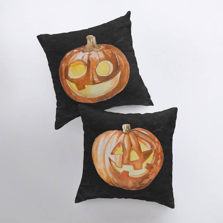 UniikPillows - Venta al por mayor Funda de cojín - Funda de almohada Jack O Lantern | Decoración de otoño | Almohadas de Halloween | Decoración de Halloween | Cojines de otoño | Lindos cojines3