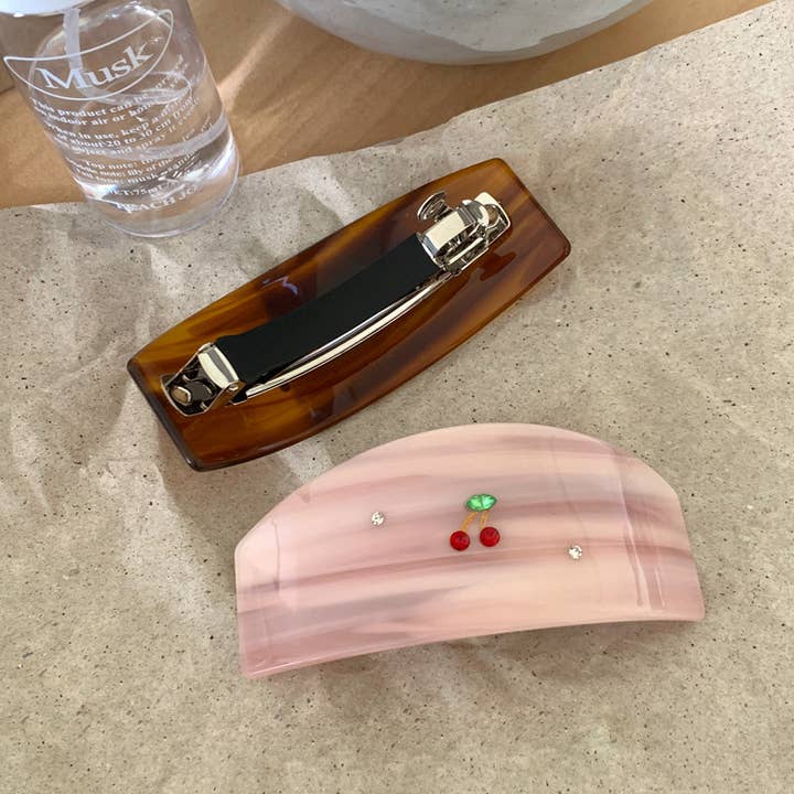 SoapElenGlen - Wholesale Hair clip – Women’s - Elegant Rhinestone Cherry Hair Clip, Acetate Hair Barrettes4