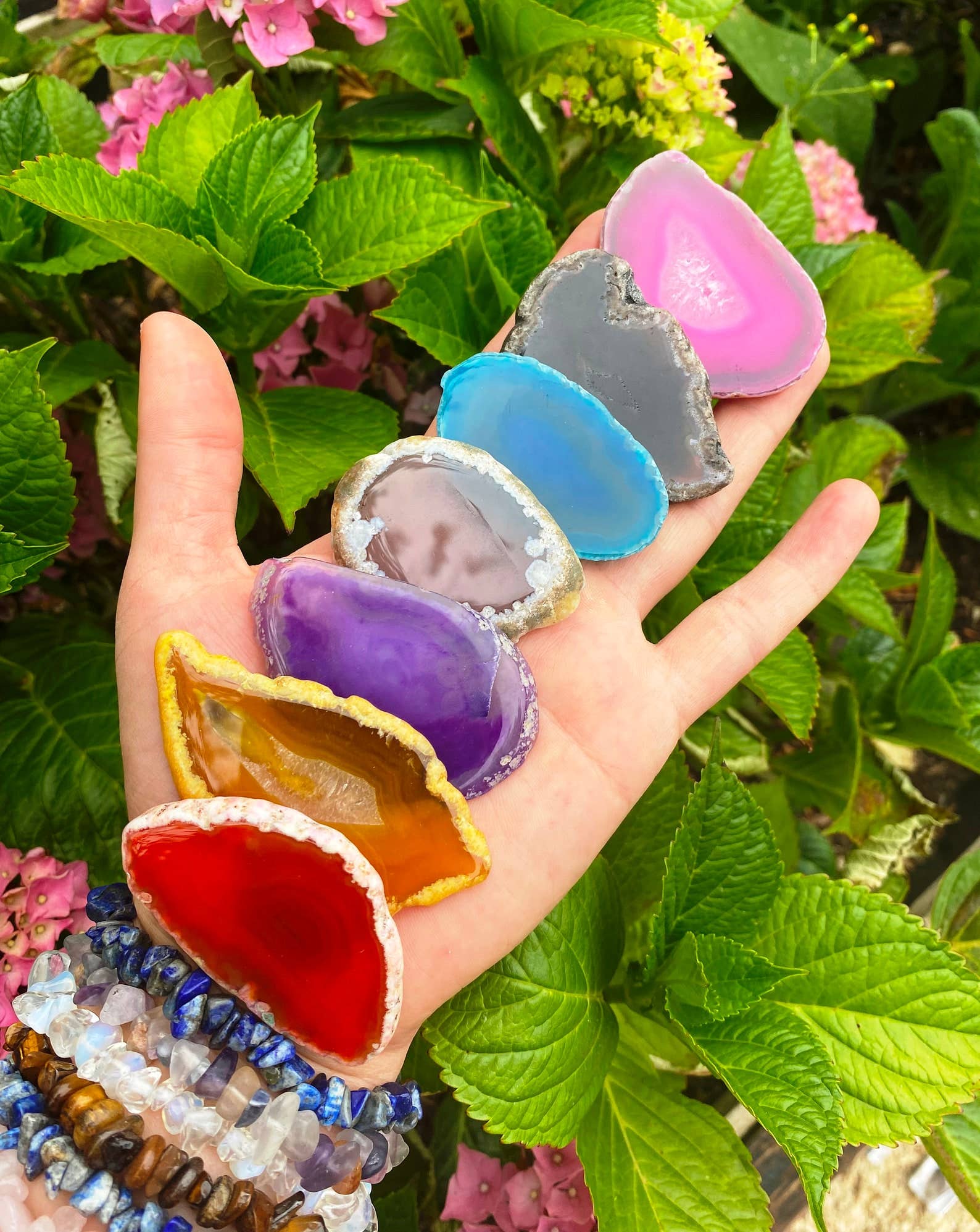 Elf Kendal Hippies – wholesale Spiritual stone/crystal – Agate slice crystal slice gemstone slice rainbow agate Elf4