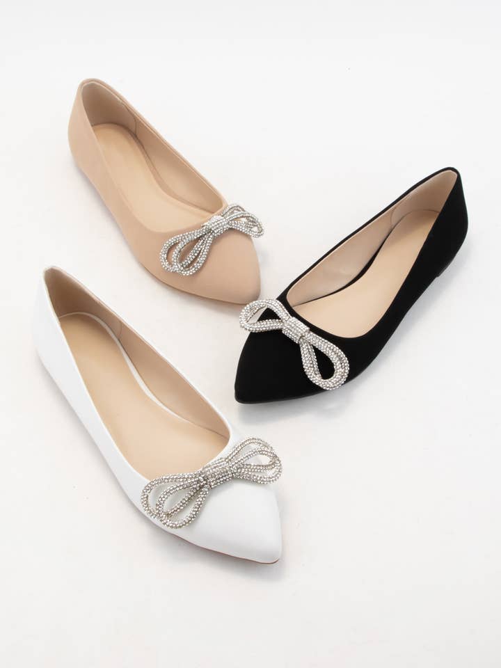 CCOCCI - Wholesale Flats - Women's - CANDY RHINESTONE BEDAZZLED BOW DETAIL POINTED-TOE FLATS8