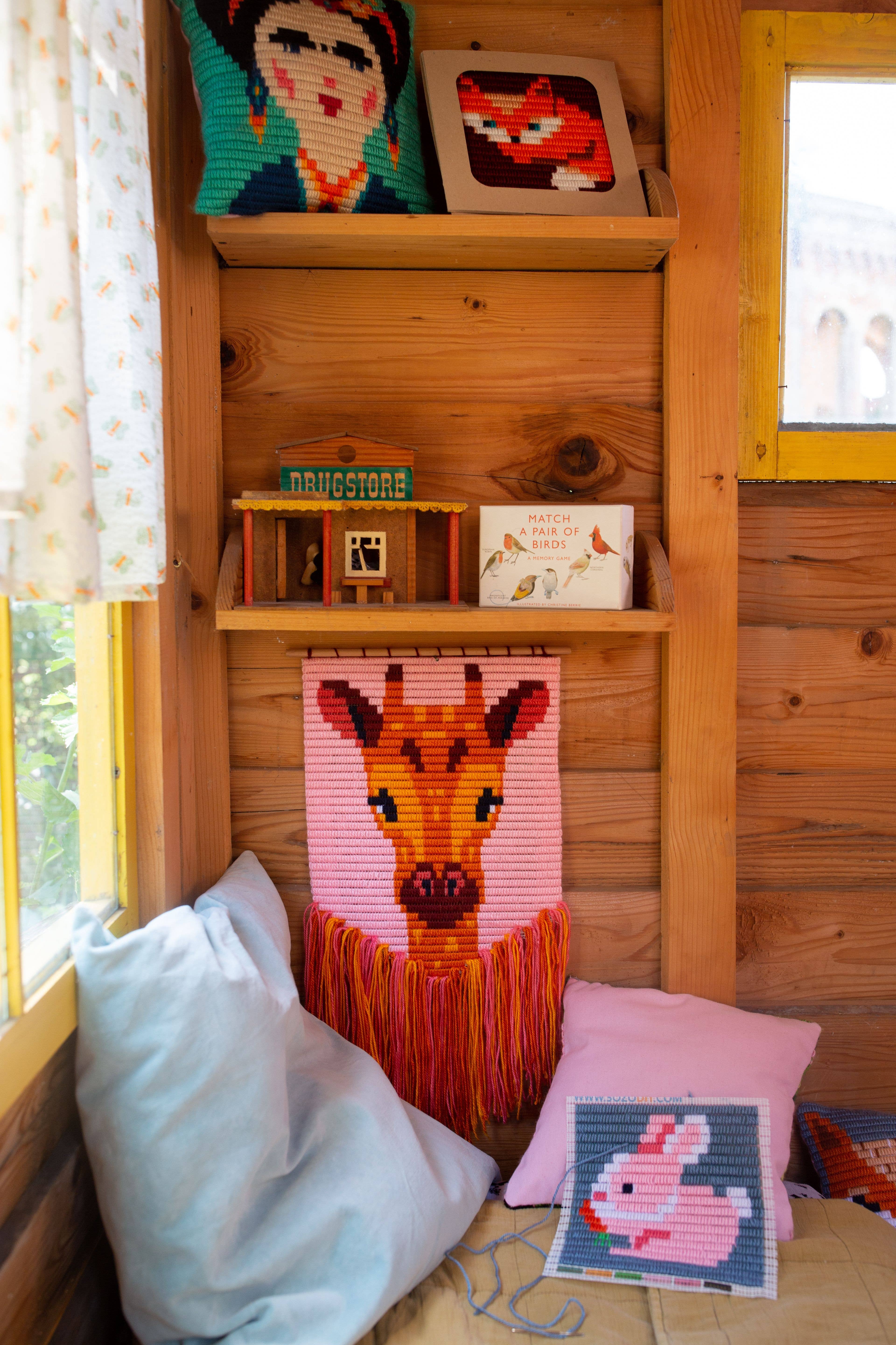 SOZO DIY – wholesale DIY craft kit – SOZO DIY - Giraffe Wall Art Embroidery Kit5