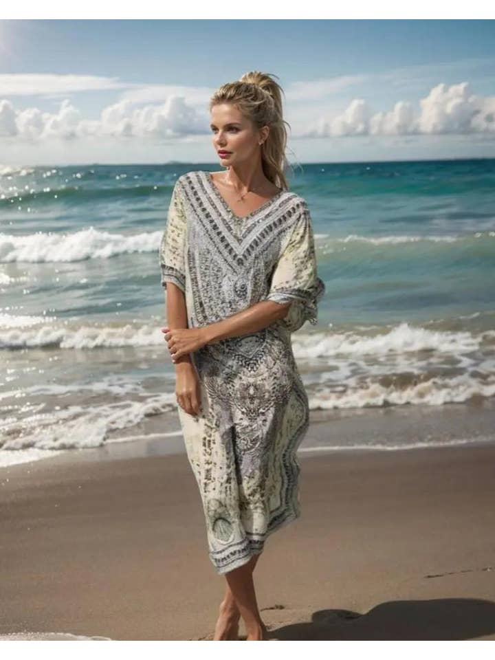 Kaftans that Bling - Wholesale Kaftan – Women's - Egyptian Long Silk Embellished Kaftan - Fashion Spectrum1