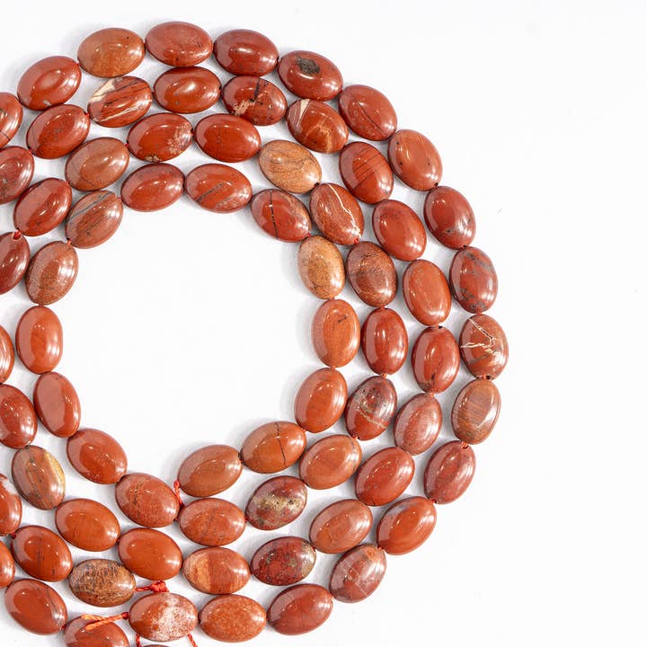 Soothing Crystals Beads - Wholesale Beads - Oval Gemstone Beads | Red Jasper | Crystal Oval Beads3