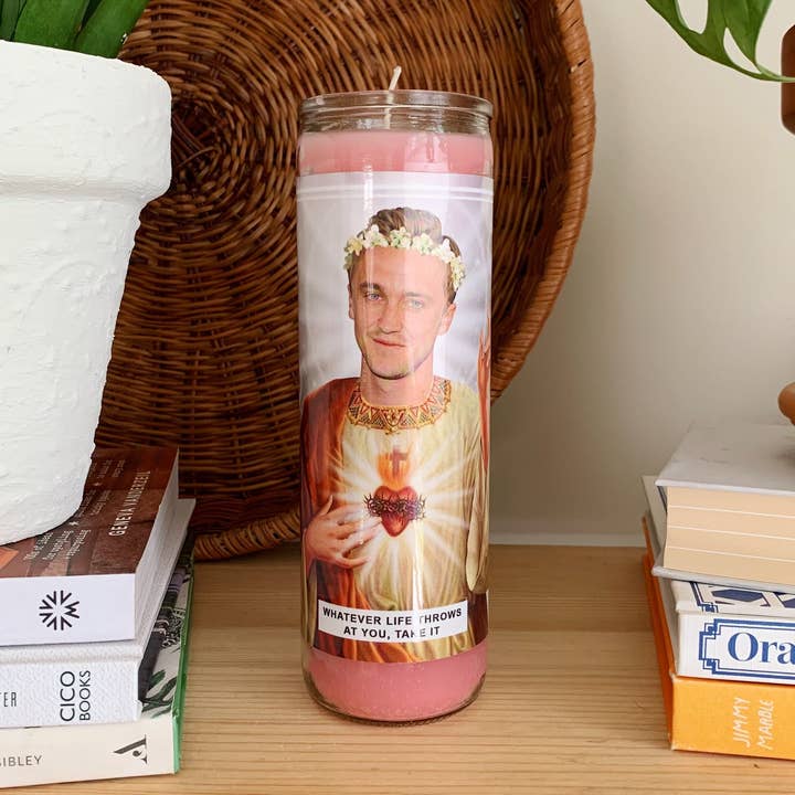 Saint Tom Felton Prayer Candle for wholesale by Ain't Saint