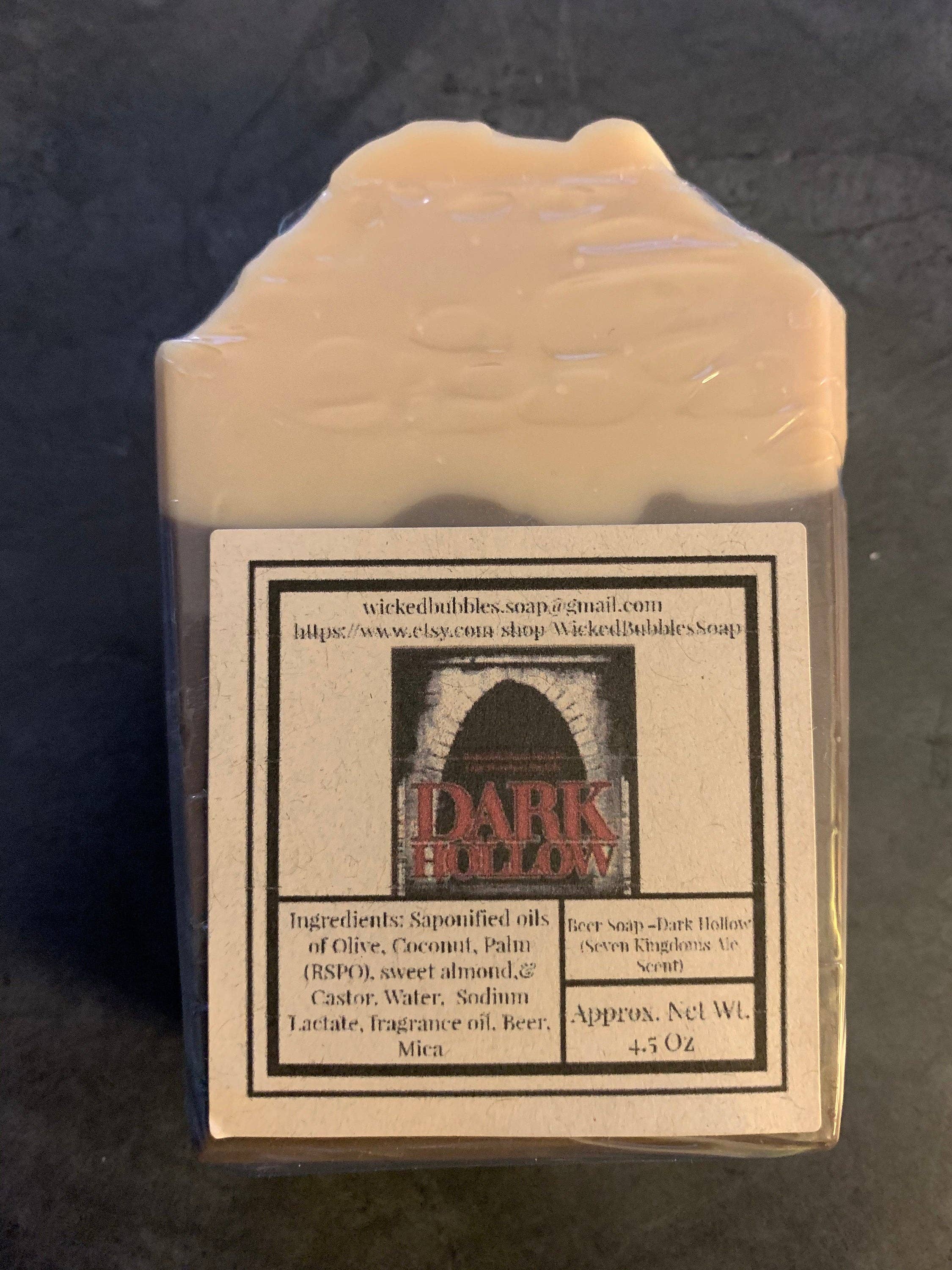 Wicked Bubbles LLC - Wholesale Bar Soap - Blue Mountain Brewery - Dark Hollow beer soap5