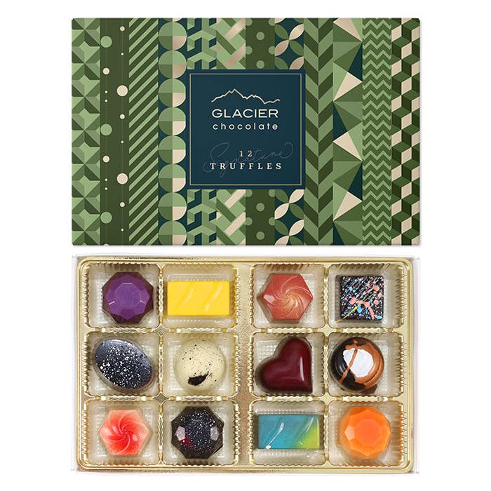 12-teilige Glacier Chocolate Holiday Box für den Großhandel von Glacier Chocolate