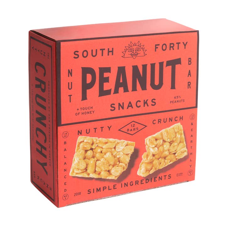 SOUTH FORTY SNACKS COMPANY - Wholesale Snack Bar - Peanut - Crunchy Nut Bar 12-Pack (Wholesale)