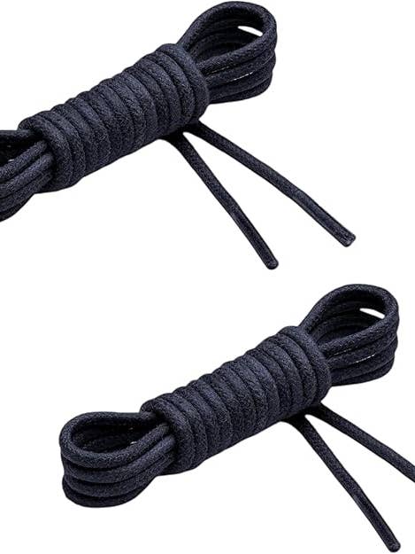 Innovarix - Wholesale Shoelaces – Unisex - KIWI Waxed Black Round Shoe Laces 2 Pairs - 27''2