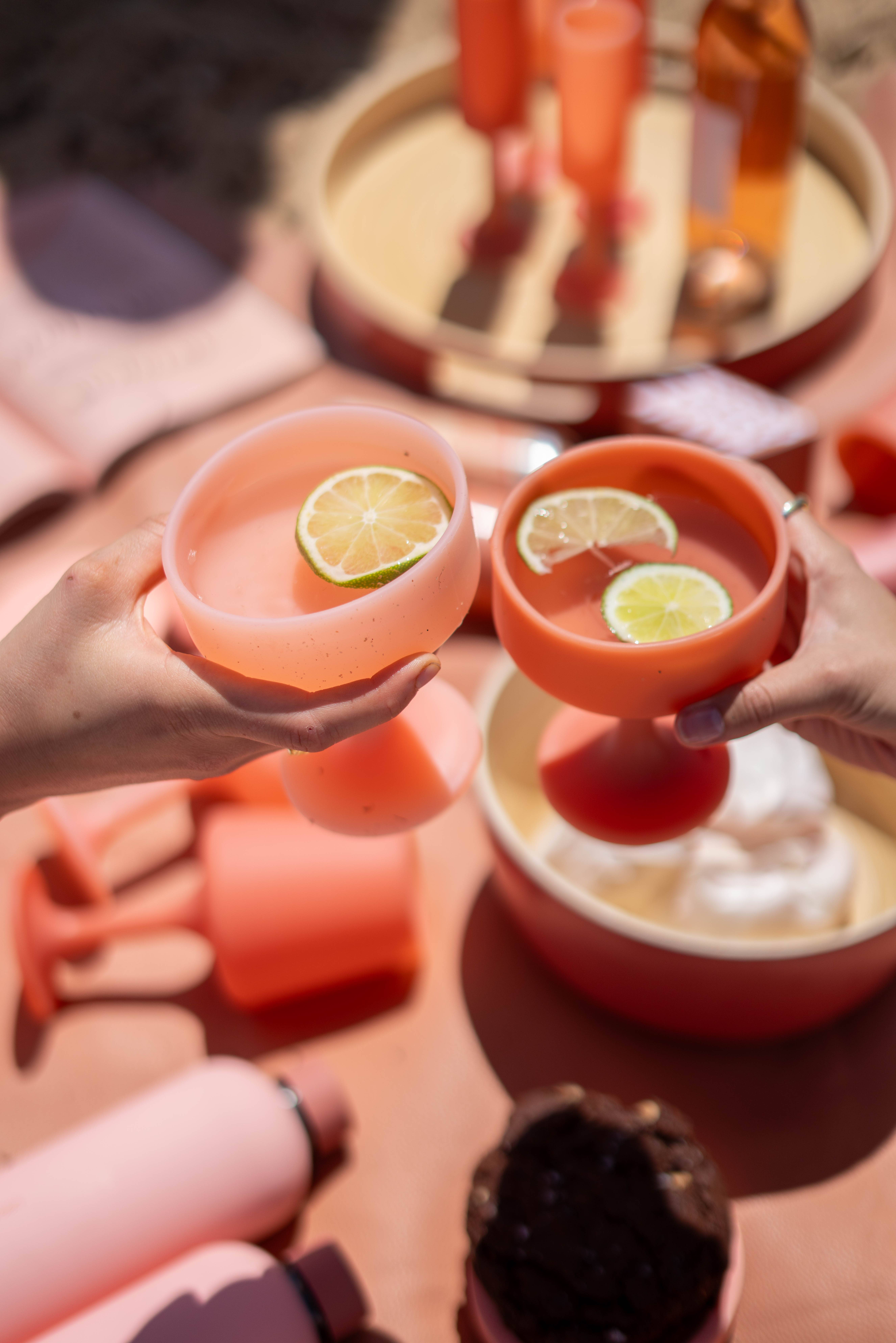 porter green | style + sustainability - Wholesale Cocktail/liquor glass - Terra + Peach | Mecc | Silicone Unbreakable Cocktail Glasses8