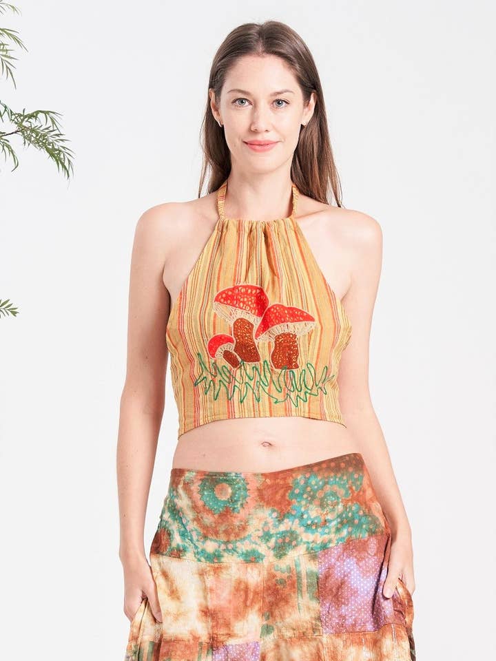 Halter Crop Top (KT-1419) for wholesale by Kathmandu Imports