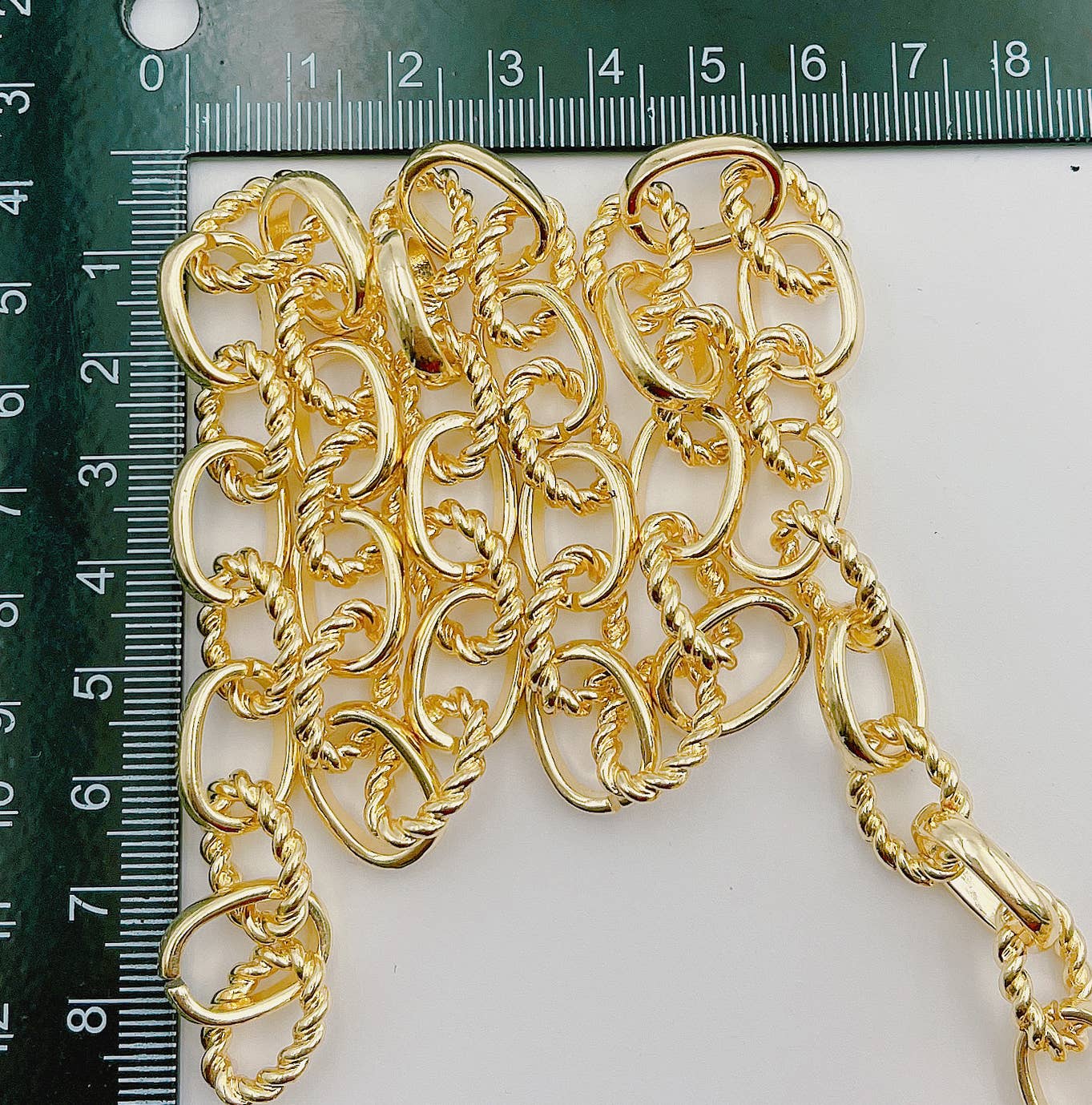 Beads Creation - Wholesale Craft Supplies - Solid Gold Rolo Cable Chain by Foot, Unfinished Chain, CH1658