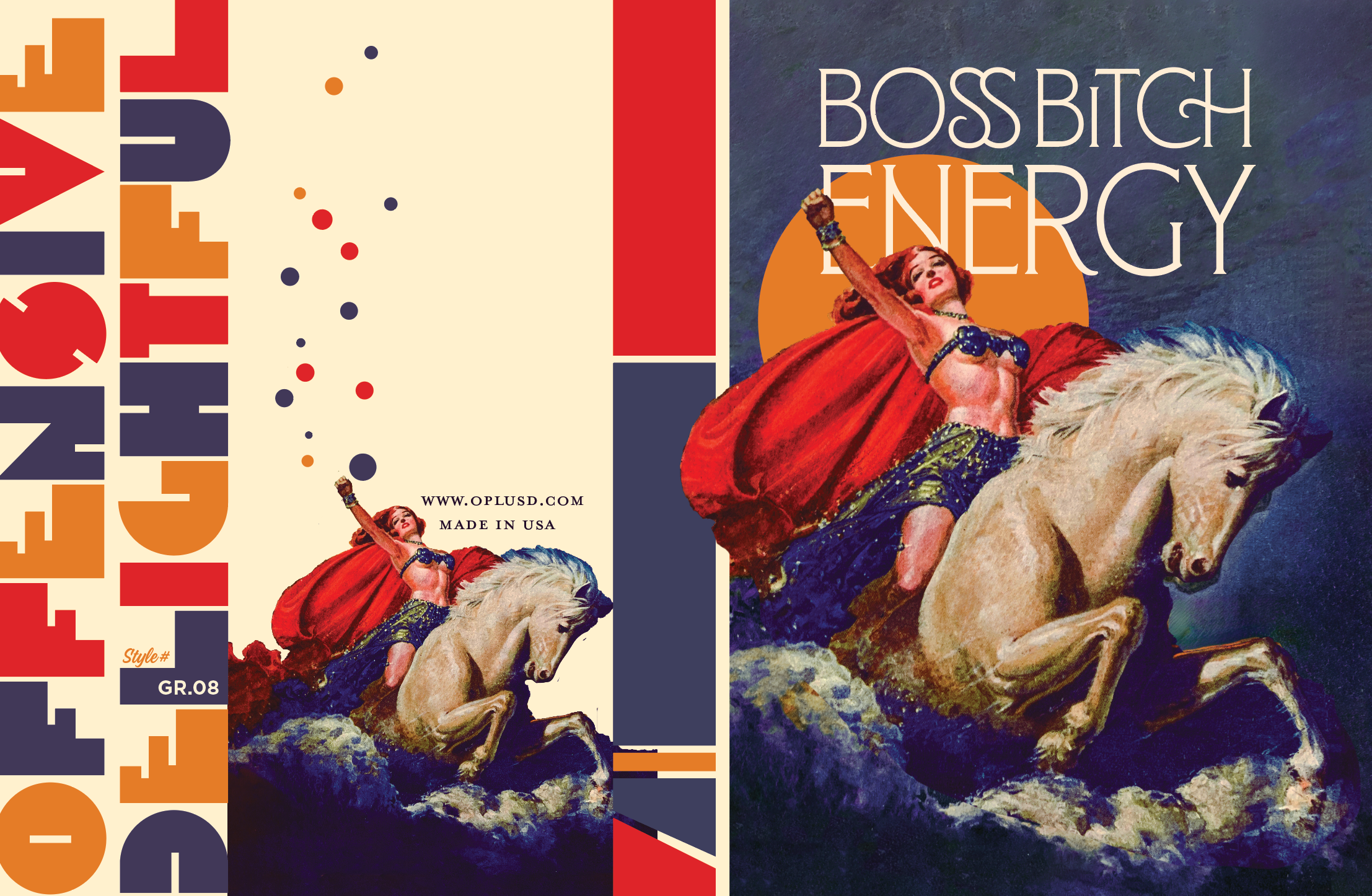 offensivedelightful - Vente Carte de vœux classique - ÉNERGIE DE CHEF ! émancipation, courage, amusement4