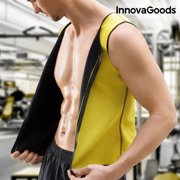 InnovaGoods - Venta al por mayor Camiseta deportiva - Hombre - Chaleco Deportivo con Efecto Sauna para Hombre - L