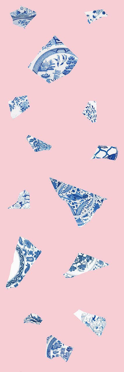 Mineheart - Wholesale Wallpaper - Pink & Blue Plate fragment wallpaper1