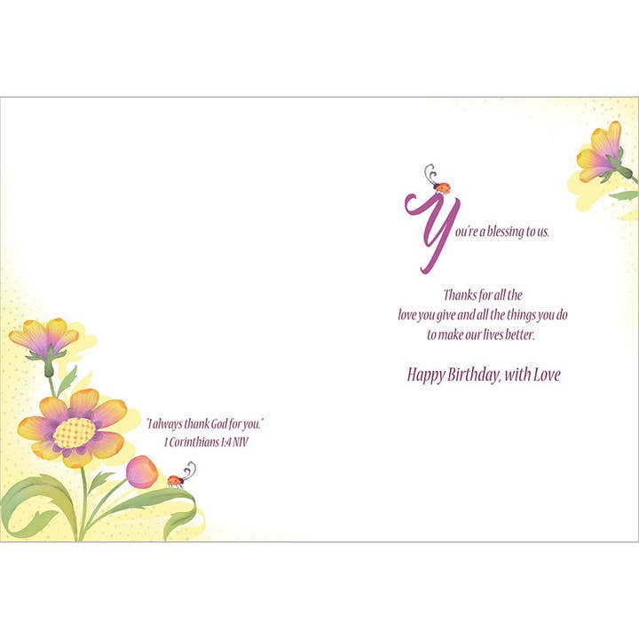 Legacy – Großhandel Geburtstagskarten – Marienkäfer-Garten - Geburtstagskarte für die Schwiegermutter von Faith1