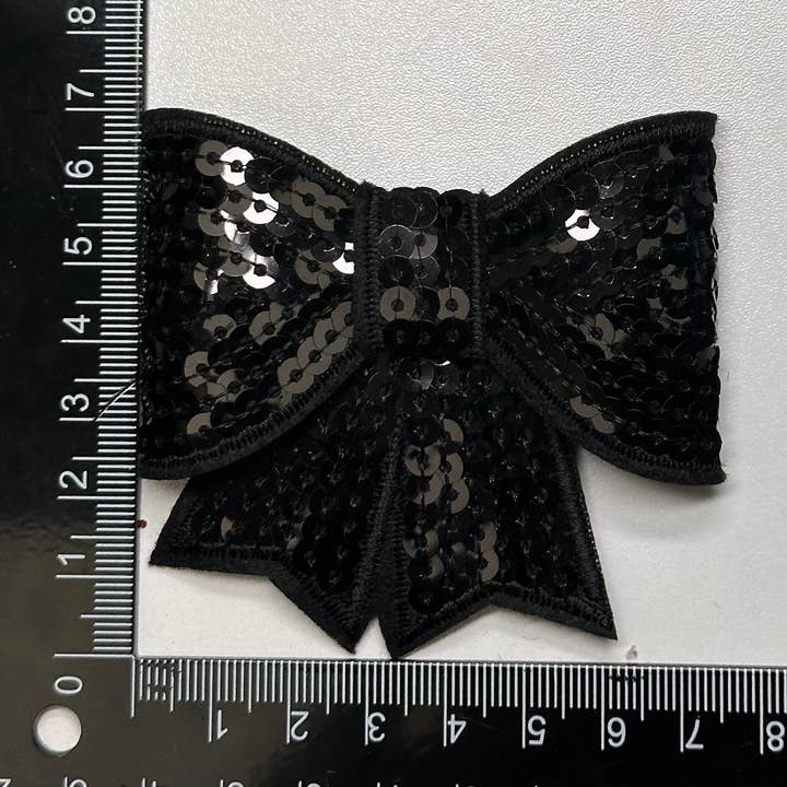 Aloe and Milk Boutique - Wholesale Patch - Sequin Bow Large Patch, sequin patch, bow patch, cheer patch10