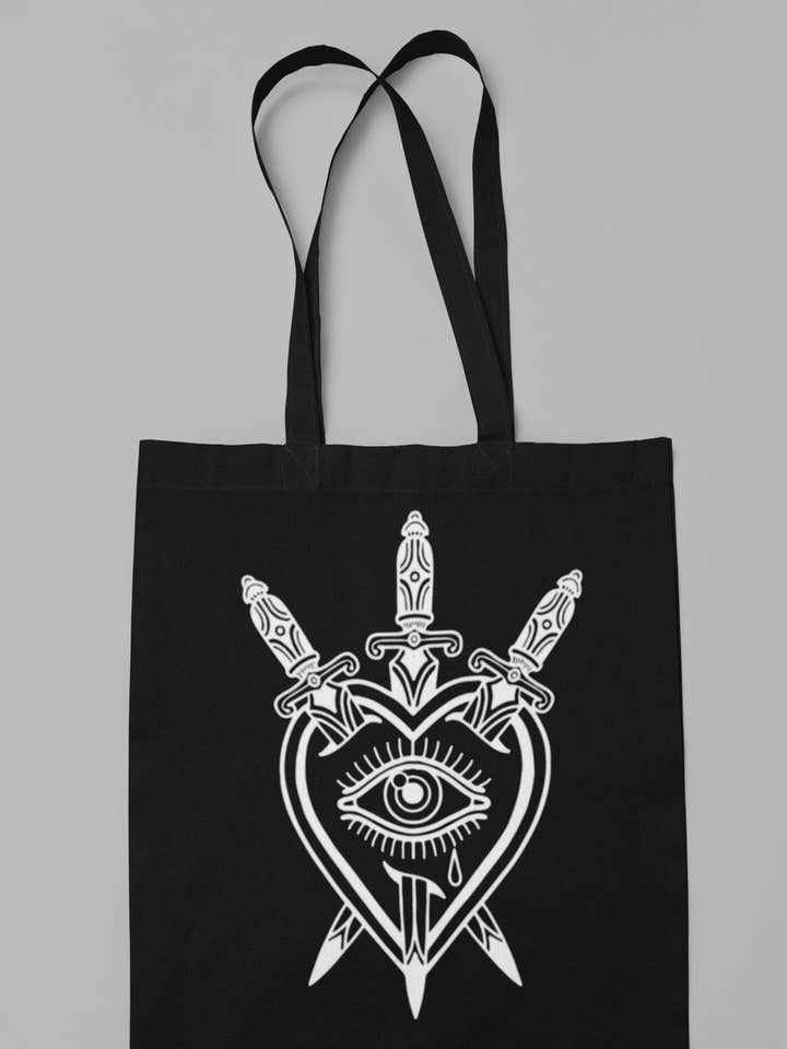 Bolsa de Livro, Sacola, Trad Heart Swords por atacado de Wickedly Divine Shop