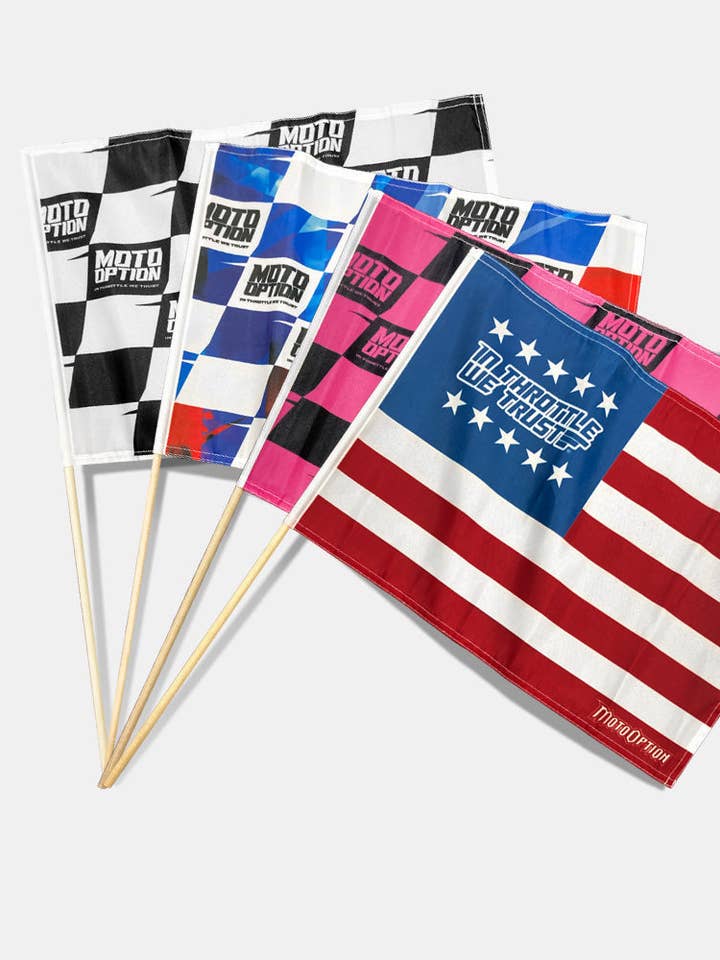 4-PACK RACEVLAGGEN voor wholesale door MotoOption