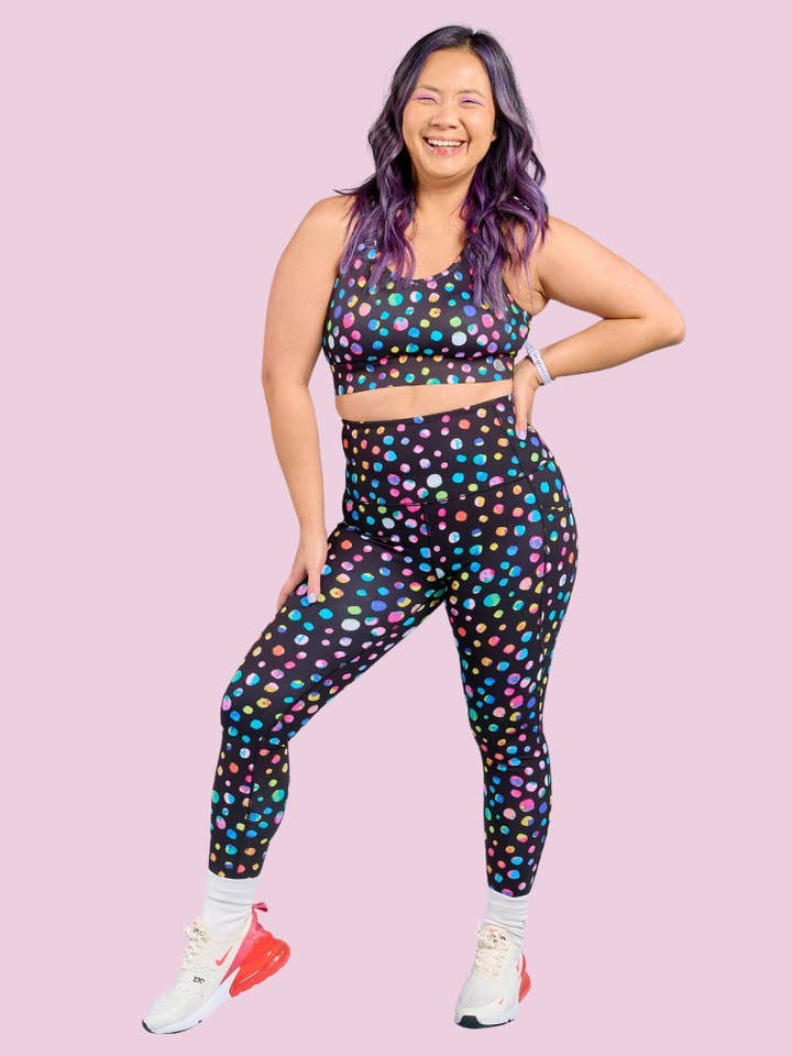 Night Polka Everyday Legging - 7/8 length for wholesale by Mama Movement