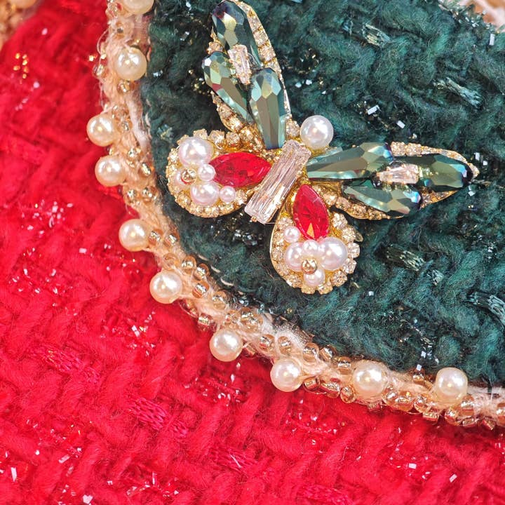 Festiva Wing – Red & Green Butterfly Brooch for wholesale by Luko Luko Pets