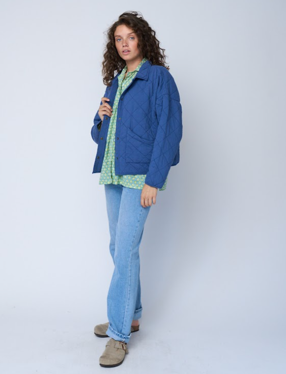 and for Good - Wholesale Jacket - Women's - Countryside Quilted Jacket - Inky Blue1