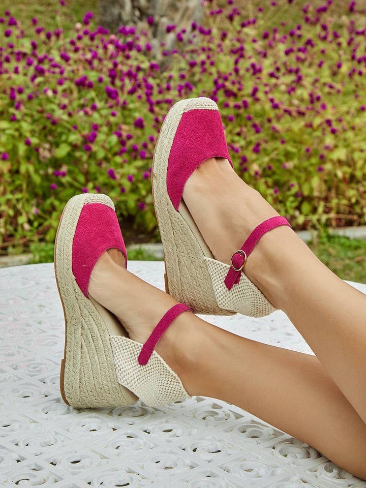 SWEET MAGIC MODA Y COMPLEMENTOS - Wholesale Wedges - Women's - LEATHER SANDALS WITH ESPARTO WEDGE4