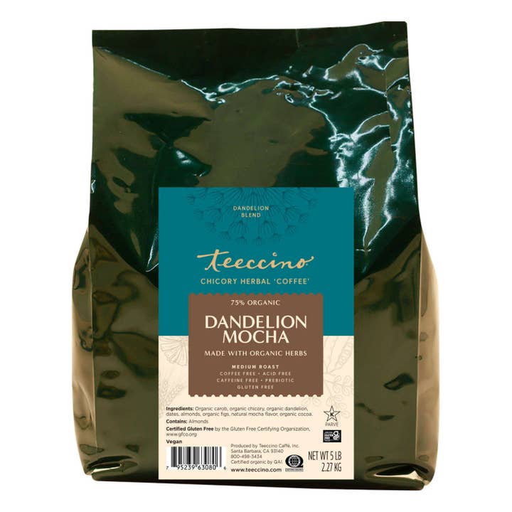 Teeccino - Vente Café moulu - Café aux herbes et moka au pissenlit, 75% biologique