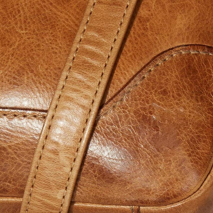 Brown Tuzech Leather Swing Pack Zip Crossbody Bag With Big Pocket Gift for Women Full Grain Campus Bag Weekender Bag for wholesale on Faire2