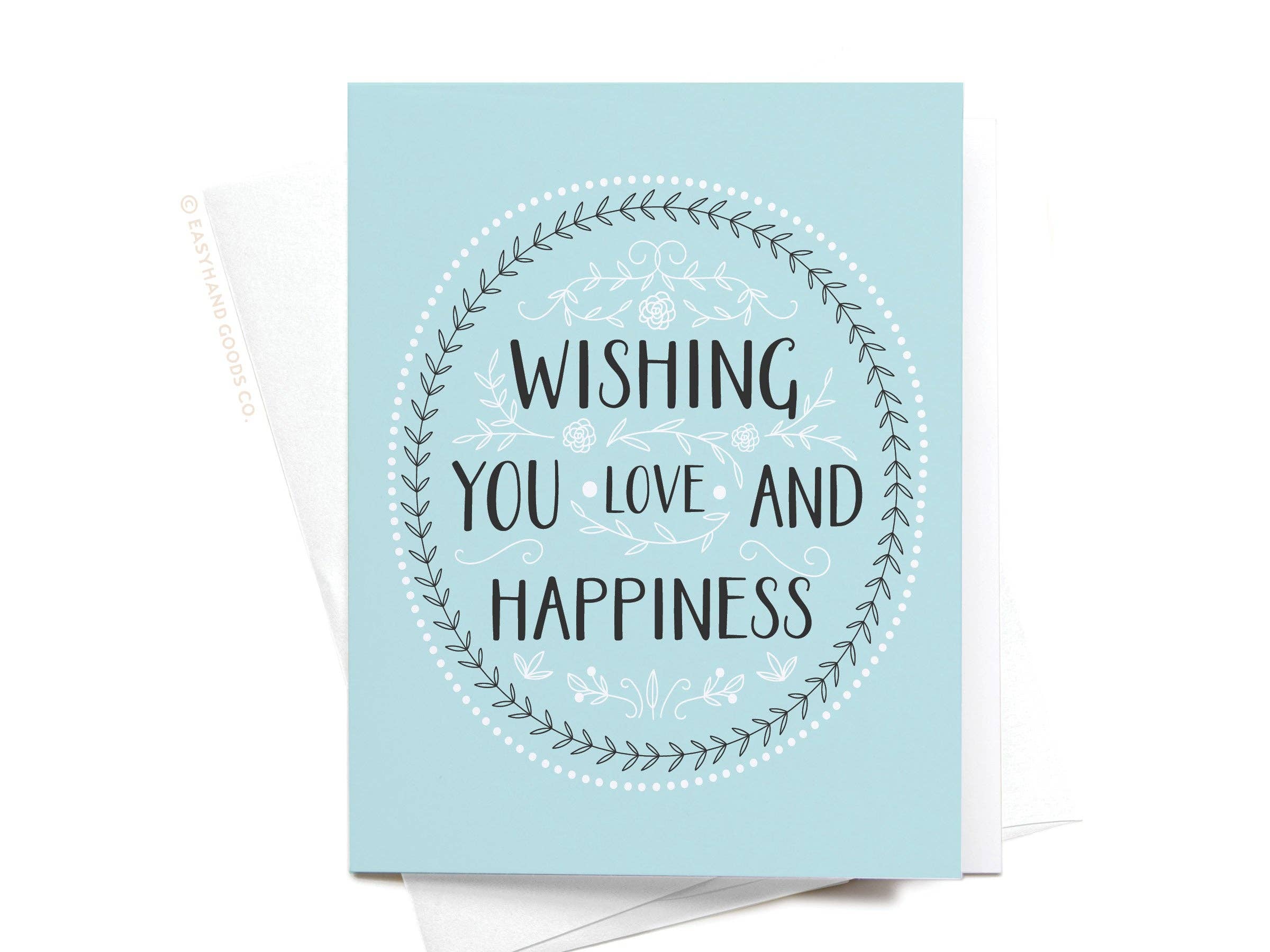 Easyhand Goods – formerly Onderkast - Wholesale Wedding Card - Wishing You Love and Happiness Greeting Card0