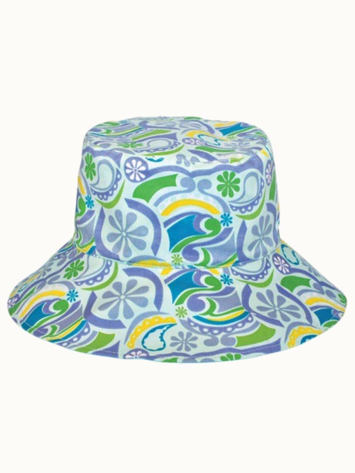 Wendbarer Retro-Blumen-Bucket-Hut mit Pferdeschwanzöffnung für den Großhandel von Olive & Pique