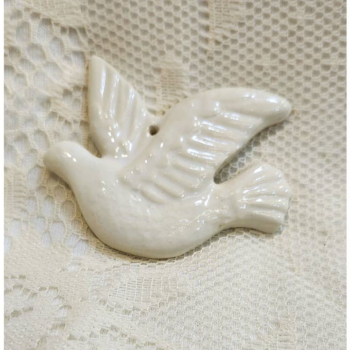 Engage Art Studio - Wholesale Ornament - White Dove Ceramic Ornament1