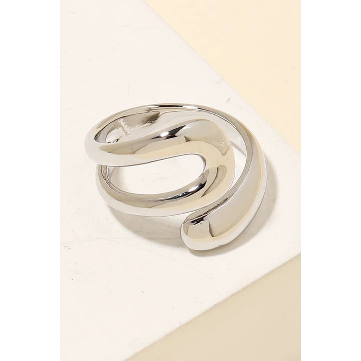 Anarchy Street - Wholesale Band/Stacked Ring - Gold Dipped Metallic Twist Wrap Ring3