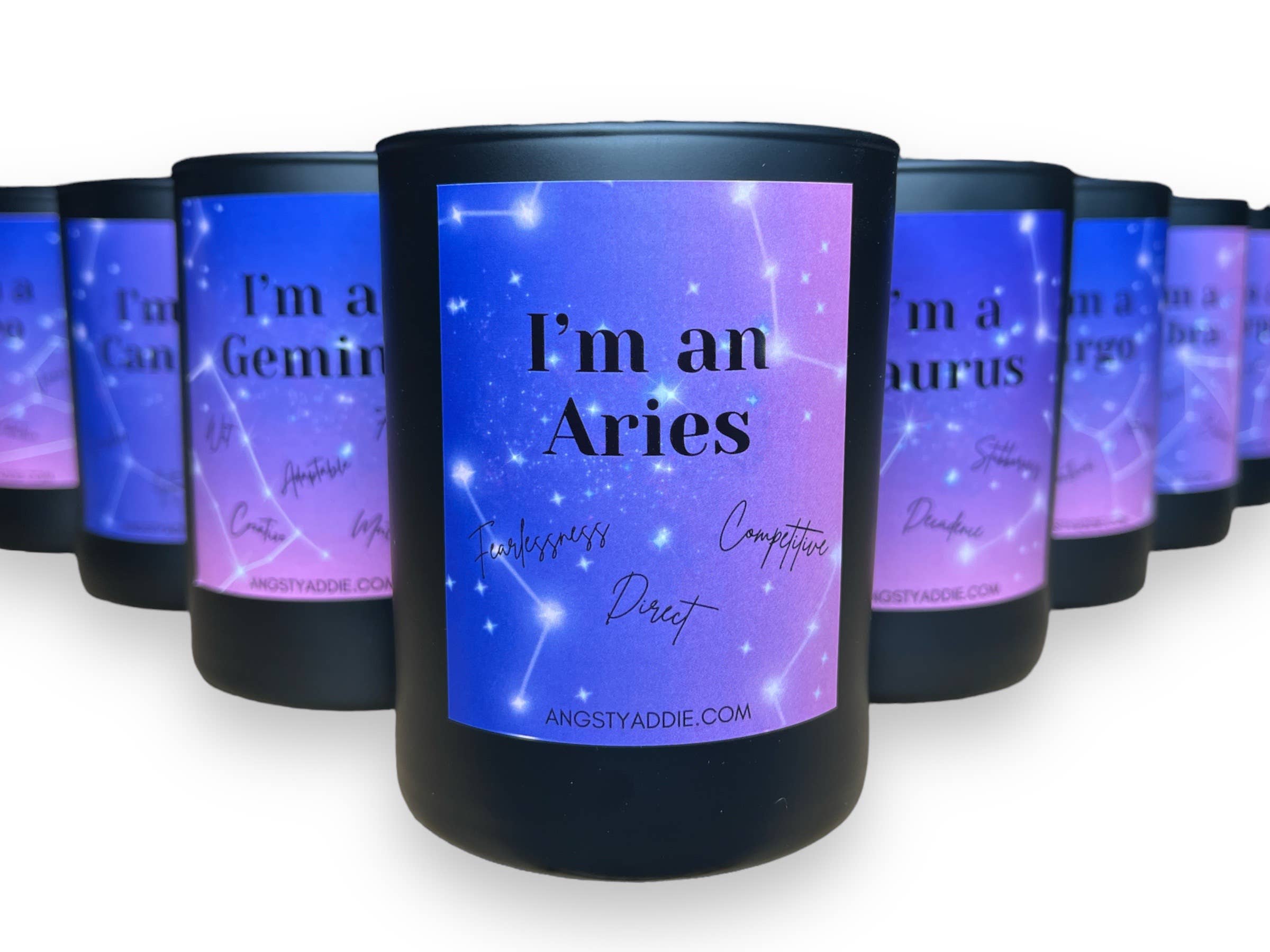 Angsty Addie - Wholesale Jar/Filled Candle - Zodiac Collection Sampler- 12 pack!1
