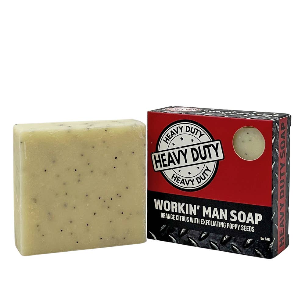 Seriously Shea - Wholesale Bar Soap - Men's - Workin' Man Heavy Duty Soap | Orange Citrus & Poppy Seeds2