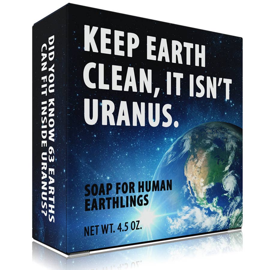 Totally Cheesy - Wholesale Bar Soap - Keep Earth Clean It Isn't Uranus Soap |   Stocking Stuffer10