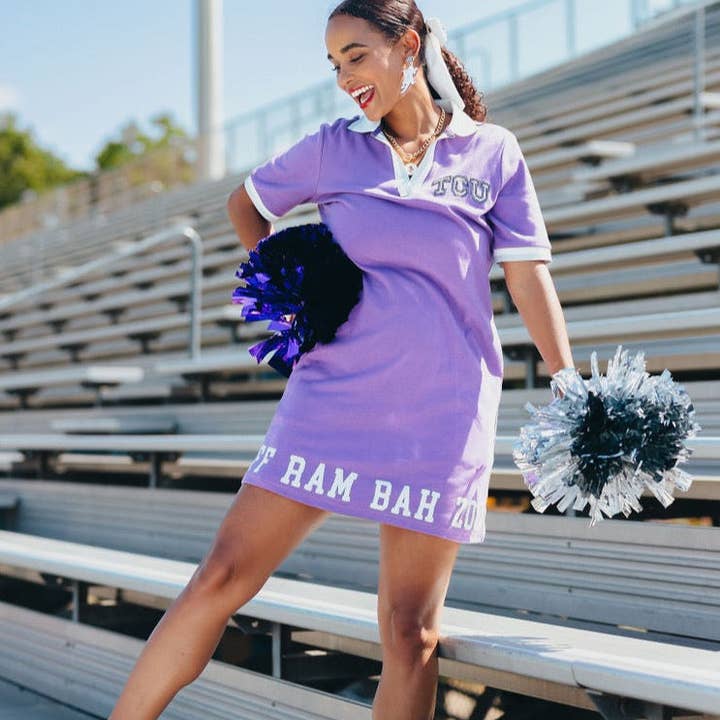 TCU BC Club Dress with SuperFrog for wholesale by Brianna Cannon