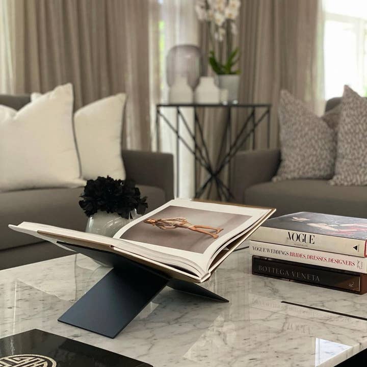 The African Home Goods - Vente Porte-livres - Support en métal pour exposer des livres, porte-documents portable de bureau, livre de cuisine, livre de musique, support de lecture9