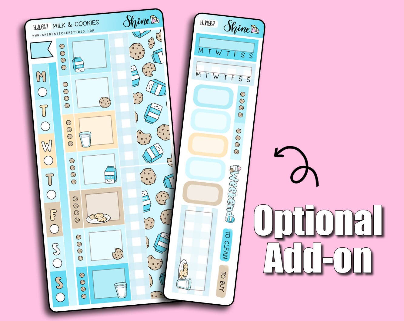 Shine Sticker Studio - Wholesale Sticker - Milk & Cookies Hobonichi Weeks Sticker Kit3