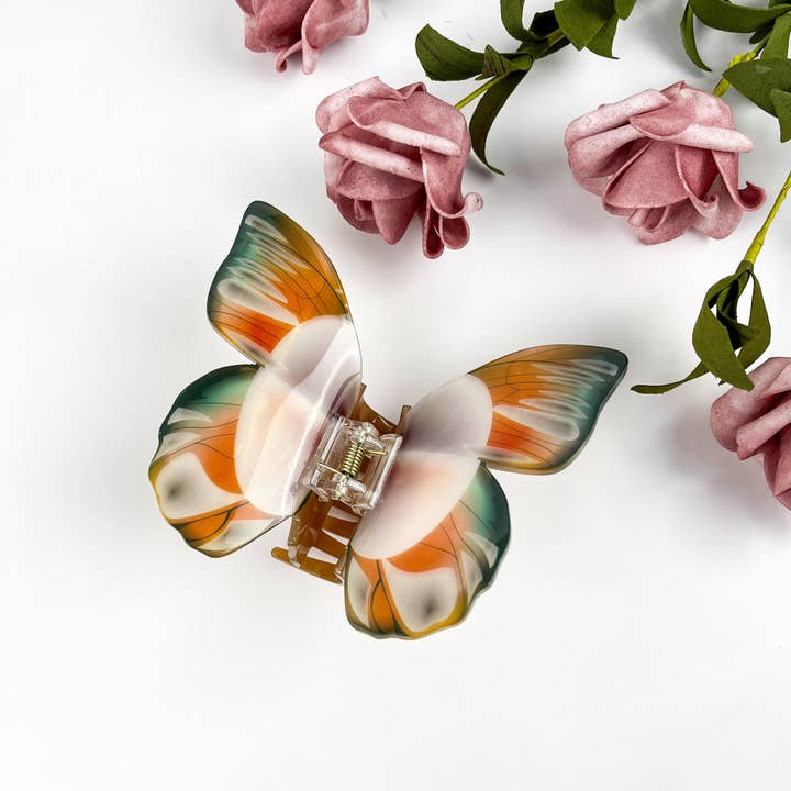 mildstyles - Wholesale Hair Clip - Women's - Simulation Printed Butterfly Hair Clip,Insect Animal Hair cl7
