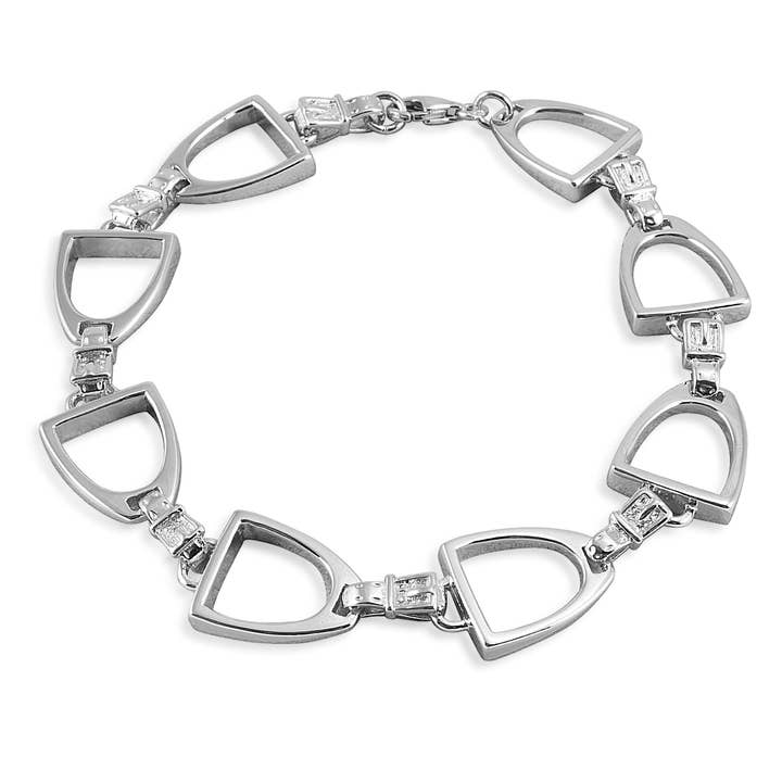 Grand bracelet à étrier anglais Kelly Herd en argent sterling pour la vente par Kelly Herd Jewelry
