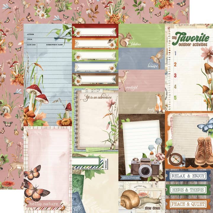 Simple Vintage Woodlands Journal Elements Double-Sided for wholesale by Simple Stories