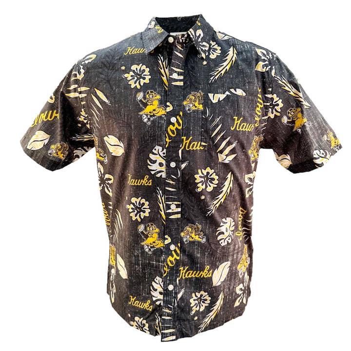 Iowa Hawkeyes Men's Vintage Floral Shirt for wholesale by Wes and Willy