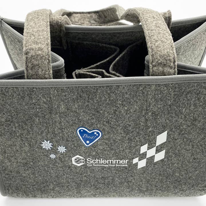 Salzmann Restwaren GmbH - Wholesale Wine Tote - Felt Beverage Carrier Gourmet Bag with Compartments2