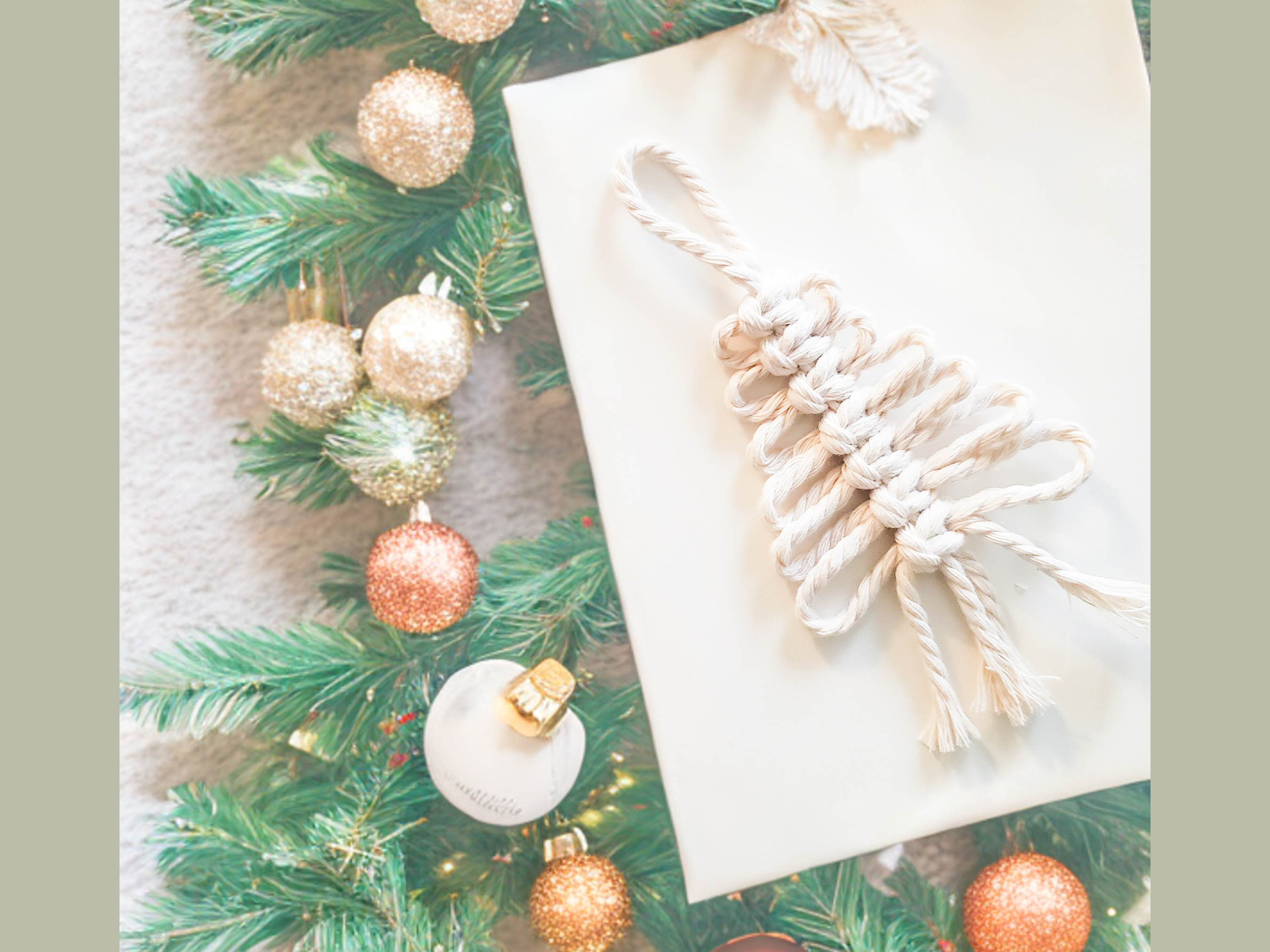 Caught In a Knot Co. - Wholesale Ornament - Macrame Christmas Tree Ornament | boho holiday decor6