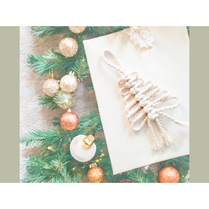 Caught In a Knot Co. - Wholesale Ornament - Macrame Christmas Tree Ornament | boho holiday decor6