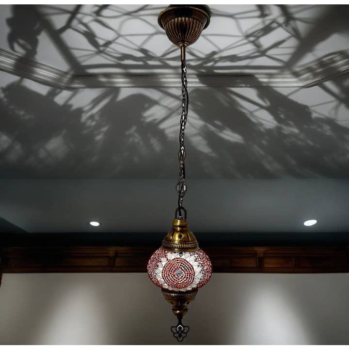 Etnico del Mondo - Wholesale Chandelier/Hanging Light - Handmade Glass Mosaic Chandelier Mediterranean Style #248