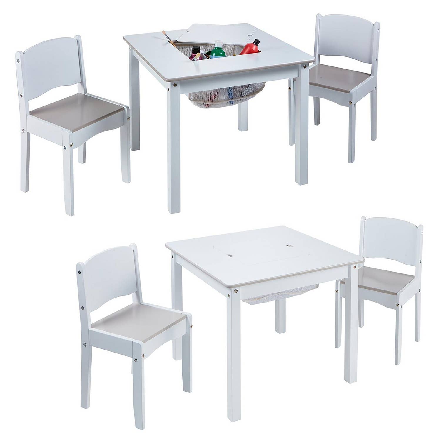 Daniel James - Vente Chaise – enfant - Ensemble table d'activités blanche pour enfants avec 2 chaises8