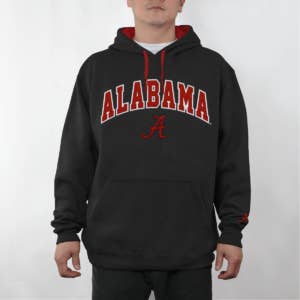 Alabama Crimson Tide Sweatshirt- Hooded Classic Black for wholesale by Turnovers Inc